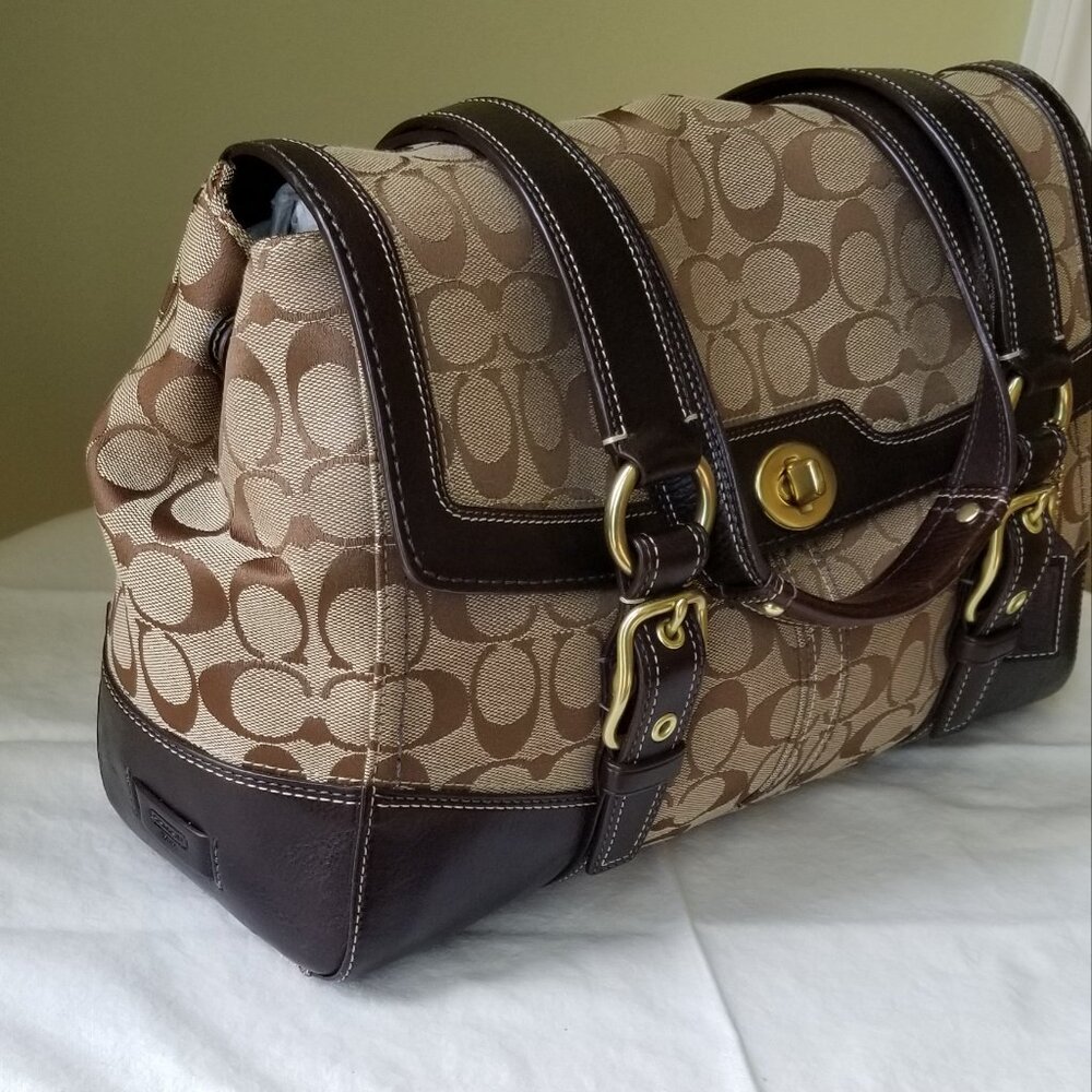 Coach Signature "Hampton" Weekender - Picture 3 of 16